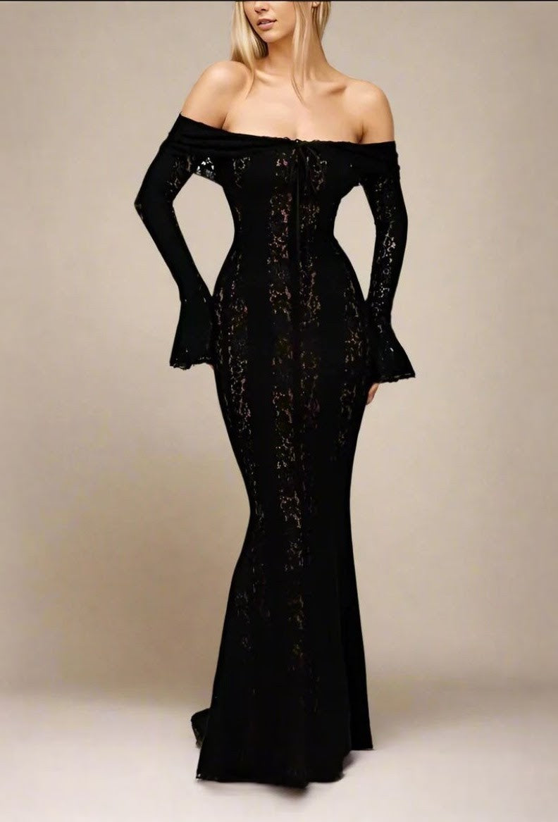 Abito Sophie in pizzo nero