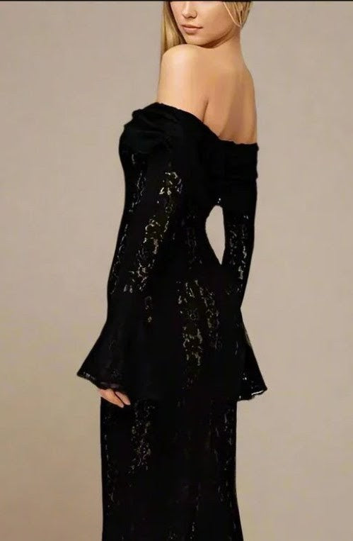 Abito Sophie in pizzo nero