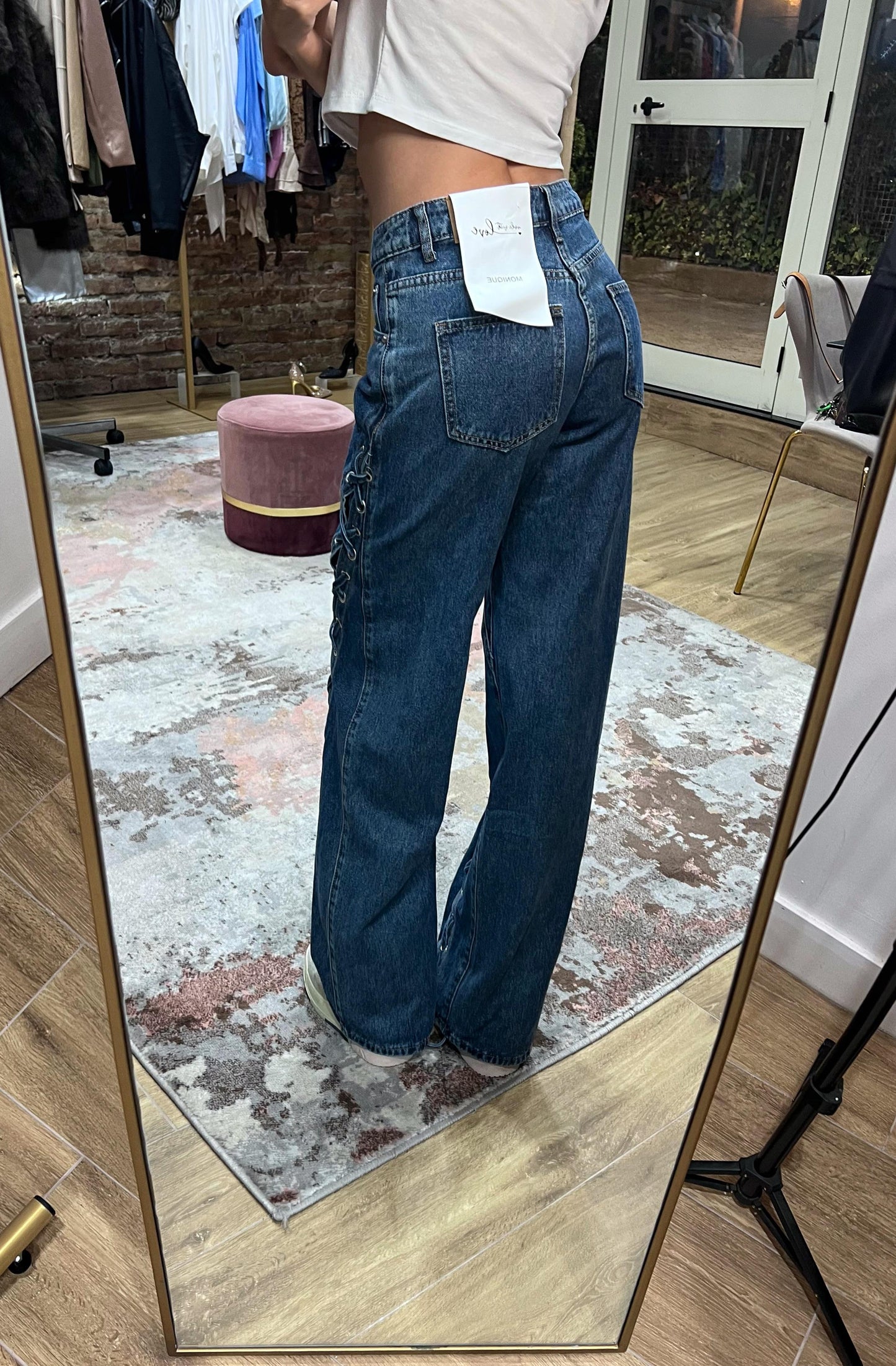 Jeans Baggy blu medio