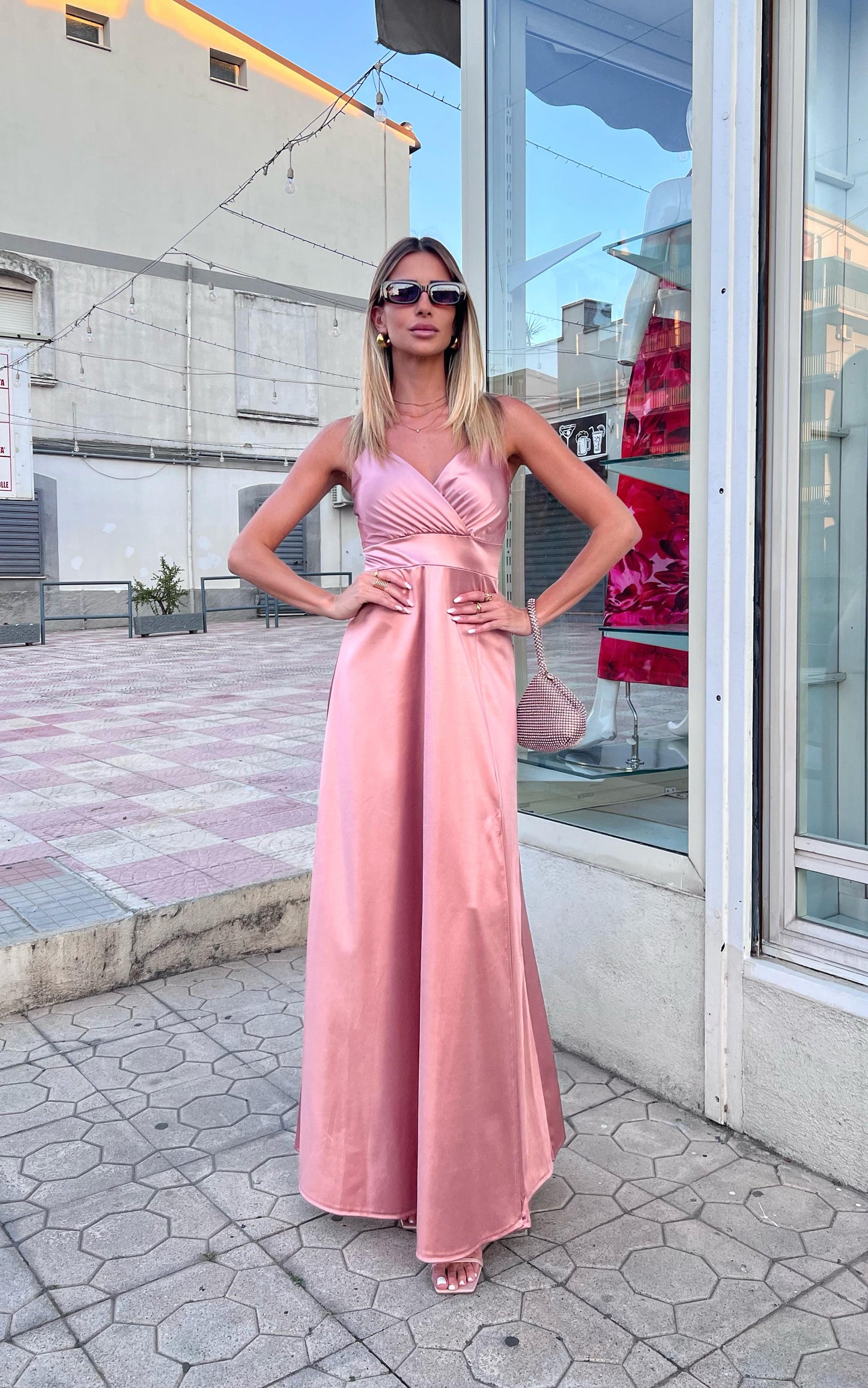 Abito Diamante rosa cipria