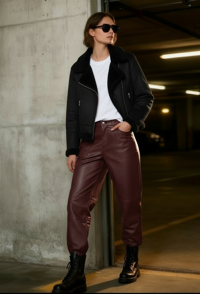 Giacchino Biker in ecocamoscio nero