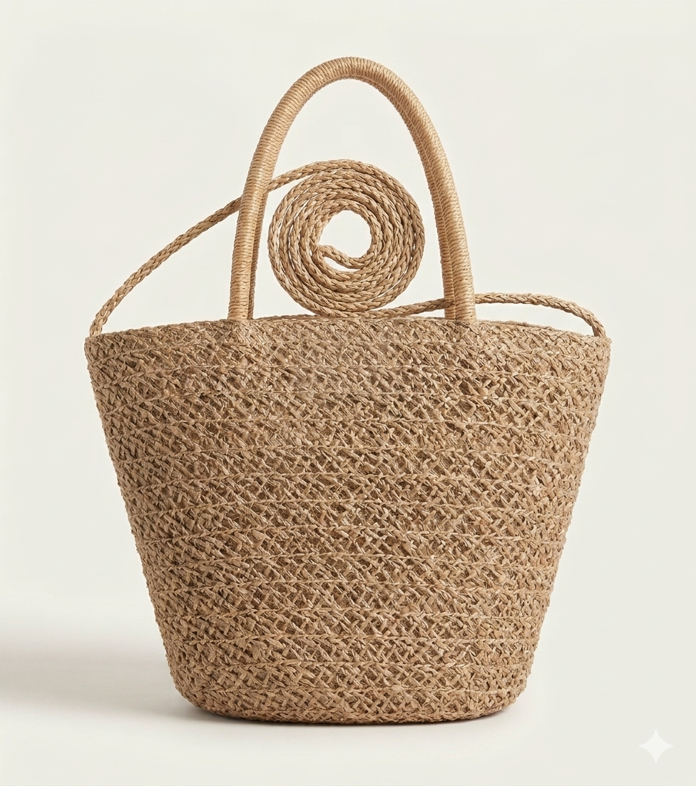 Borsa Colombo Straw Tote – Stile Naturale