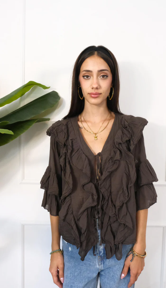 Camicia Eliza tabacco
