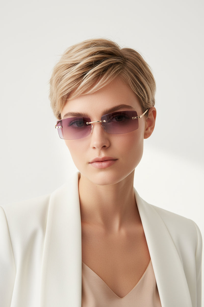 Occhiali da Sole Rimless - Purple Gradient Luxe