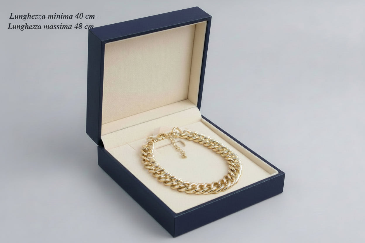 Collier Chain Bold in Acciaio Oro