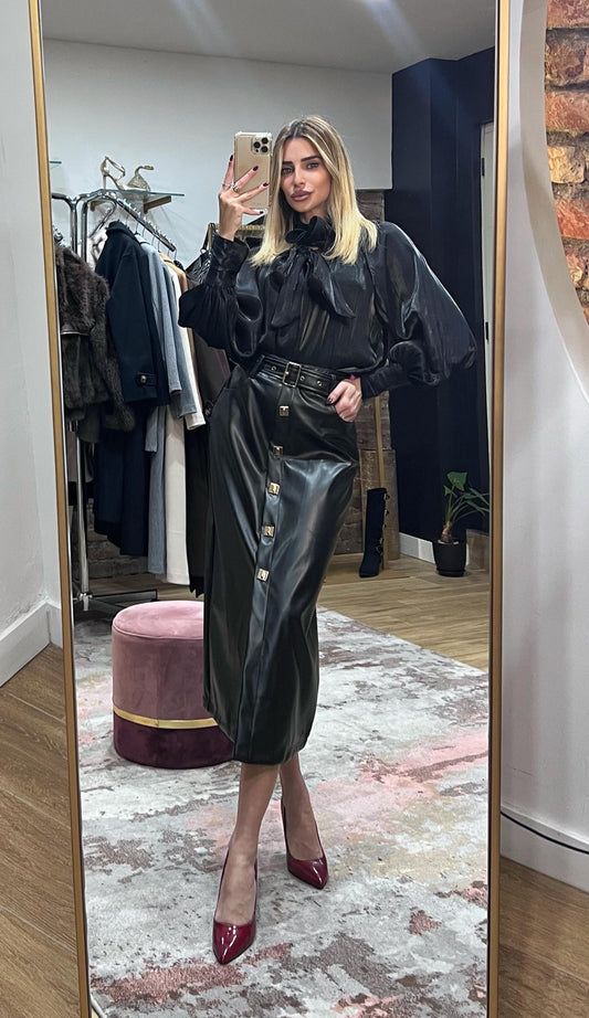 Gonna Longuette "Elegance" Nera