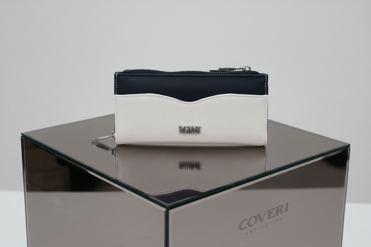 Portafoglio donna Coveri Panna/Blu