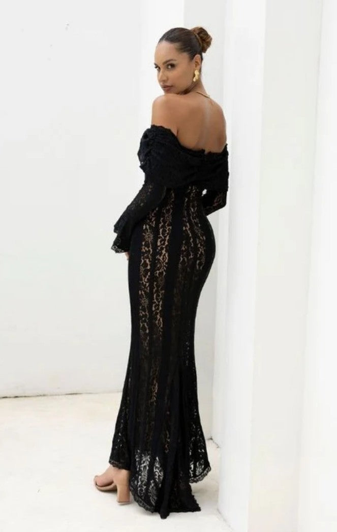 Abito Sophie in pizzo nero