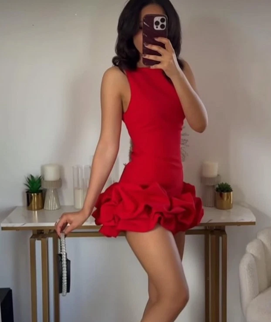 Mini abito Gatsby rosso