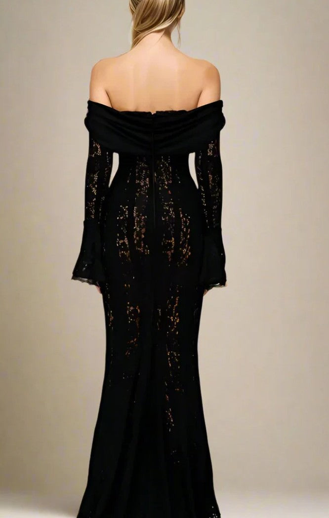 Abito Sophie in pizzo nero