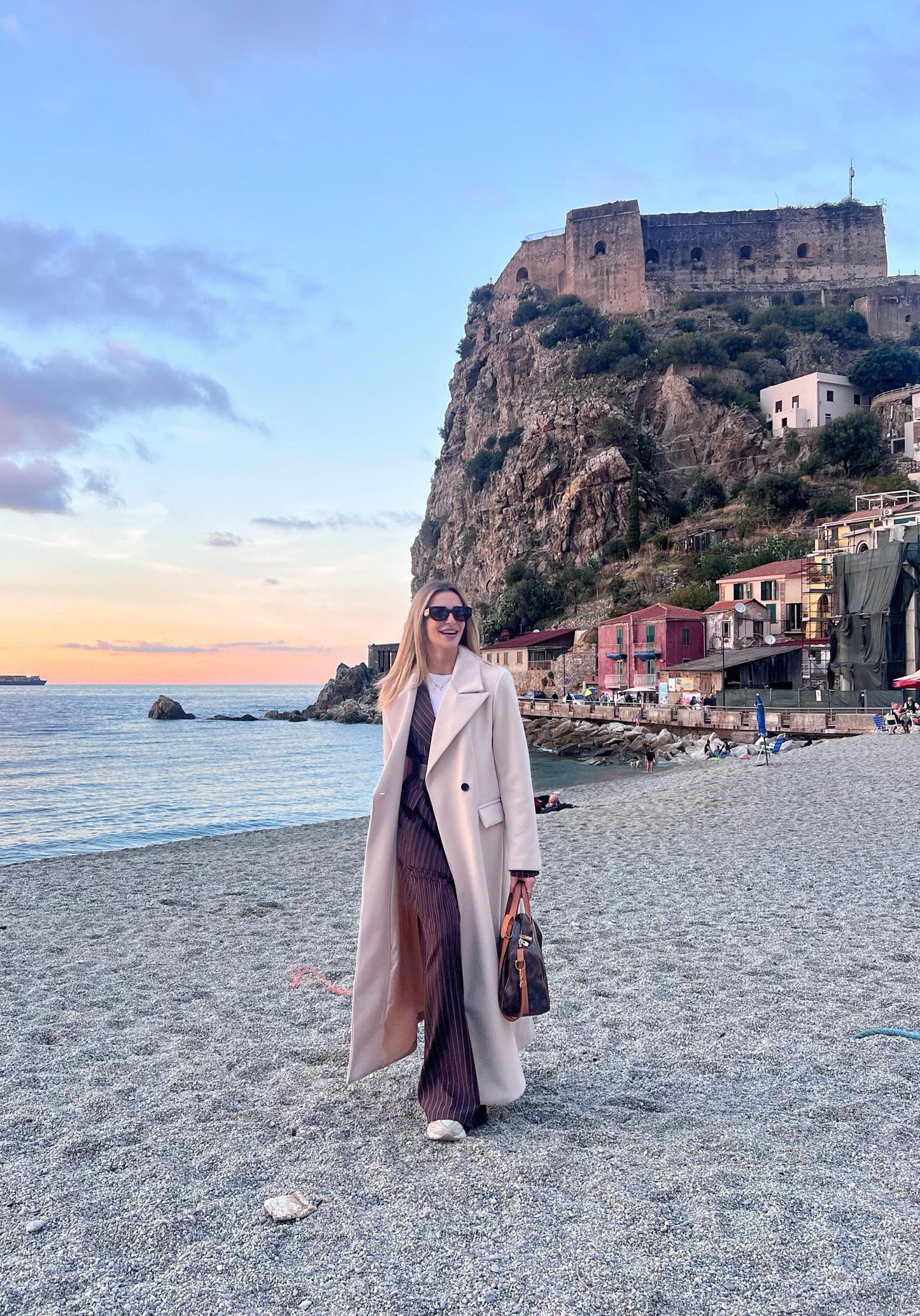 Cappotto Lungo Oversize Alba bianco/burro