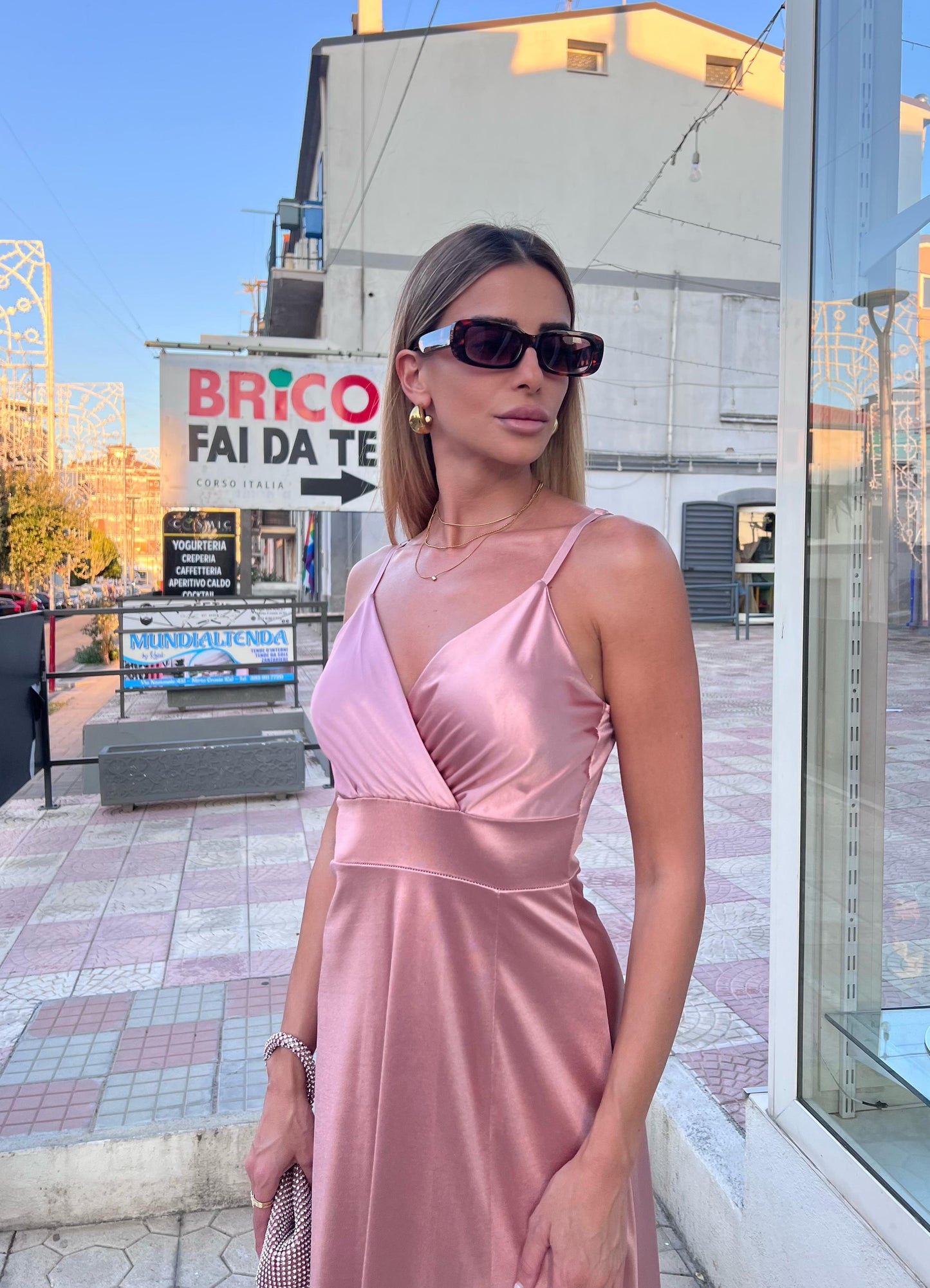 Abito Diamante rosa cipria