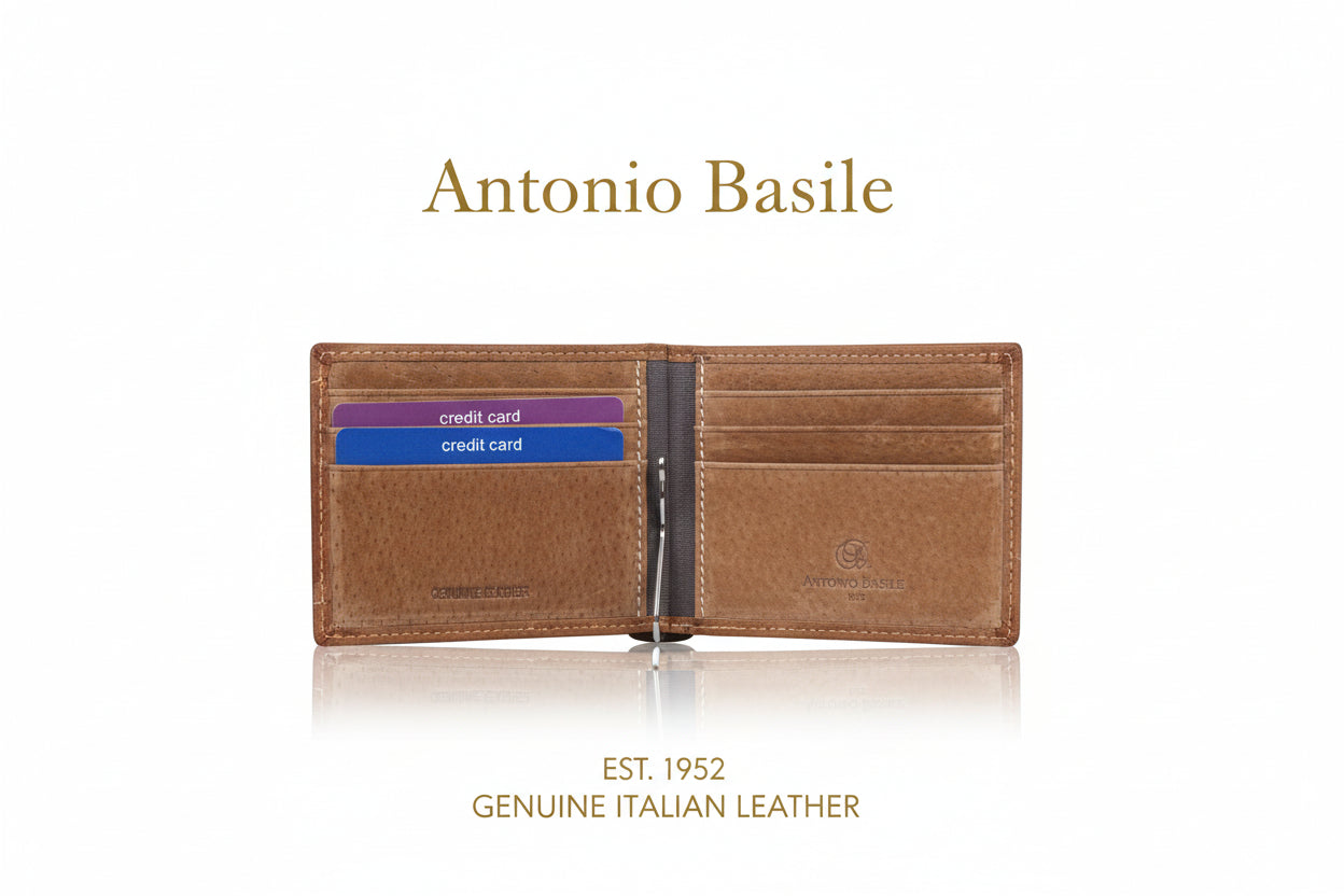 Portafoglio Slim Antonio Basile vera pelle