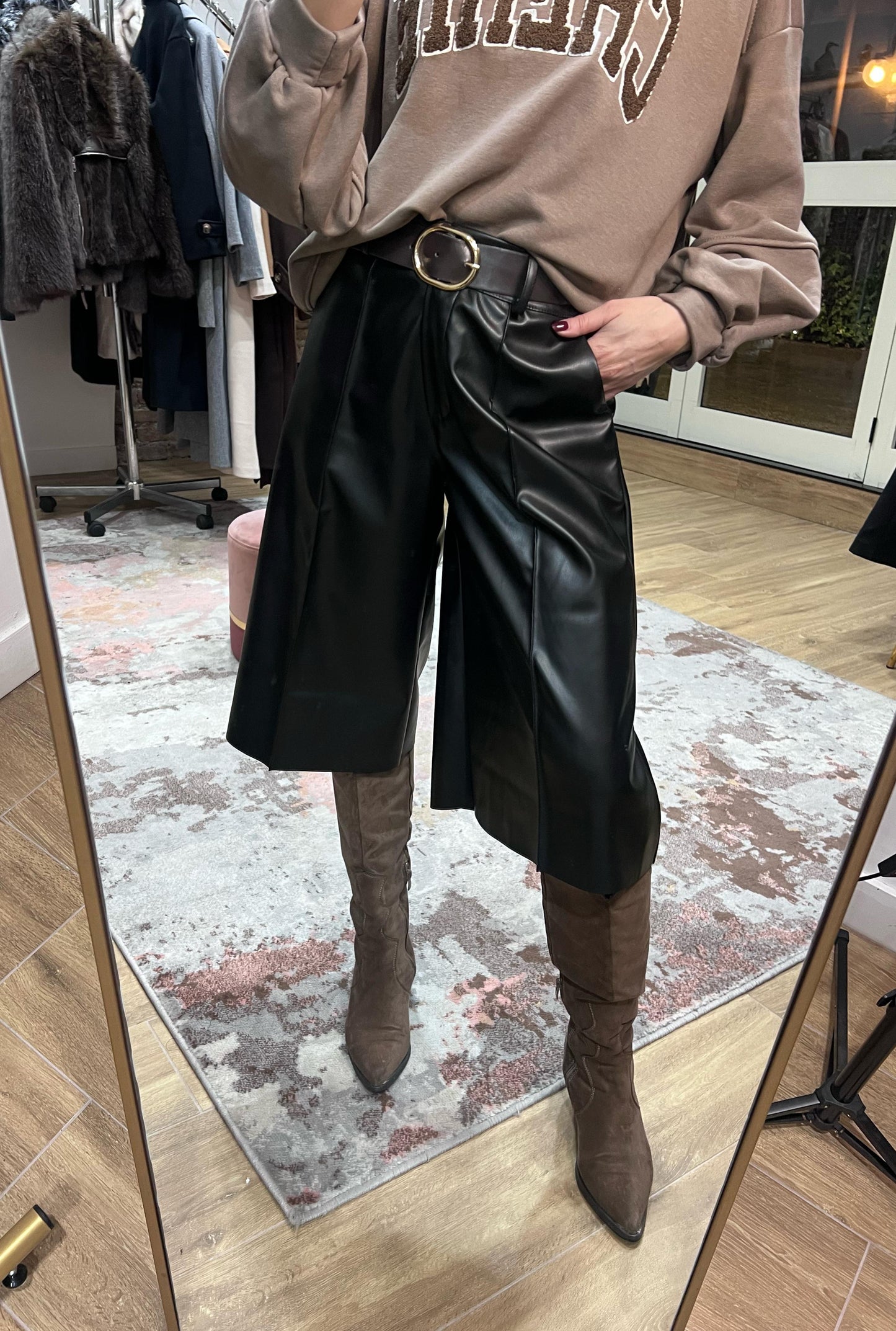 Bermuda Ecopelle Nero