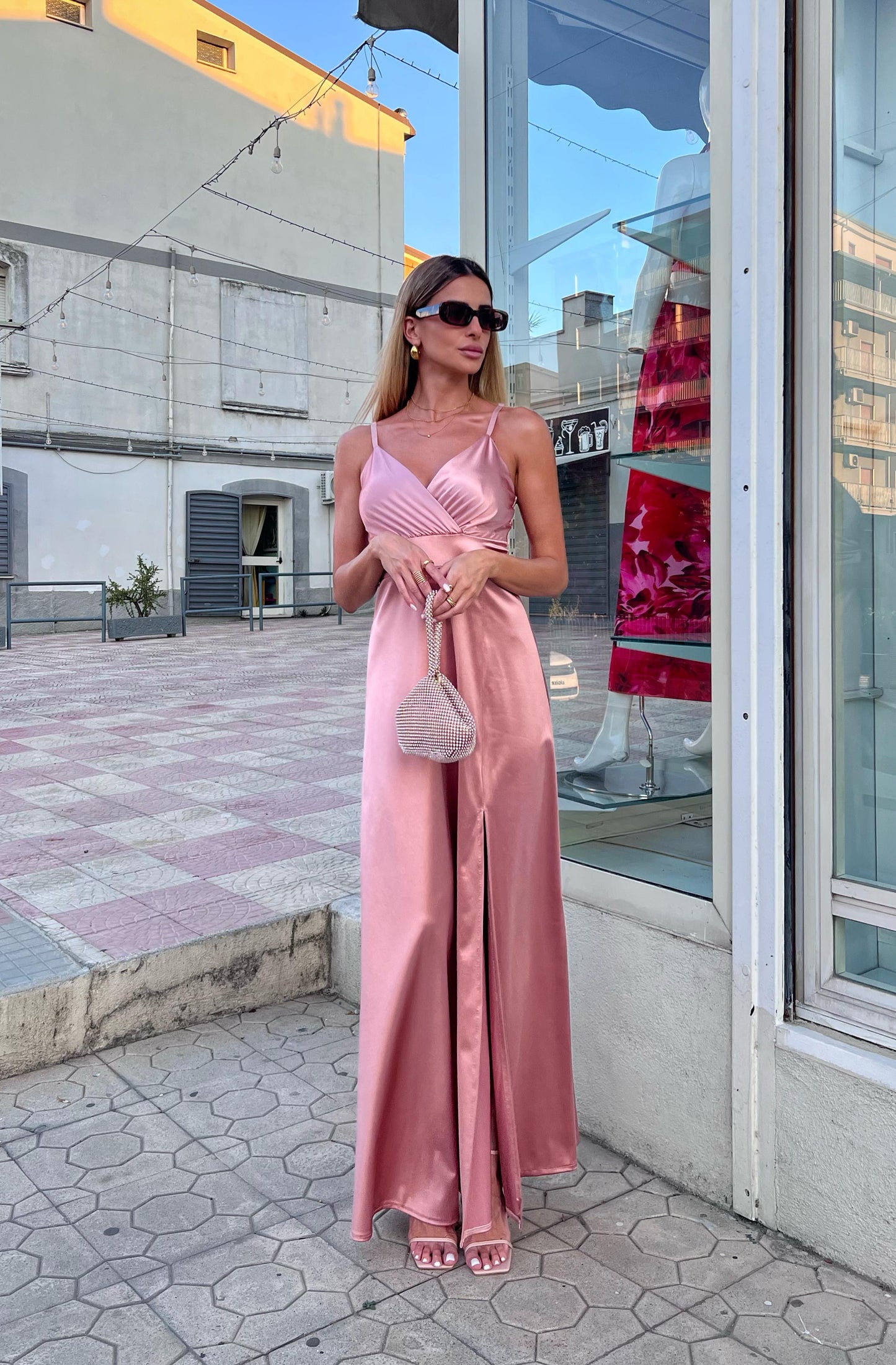 Abito Diamante rosa cipria