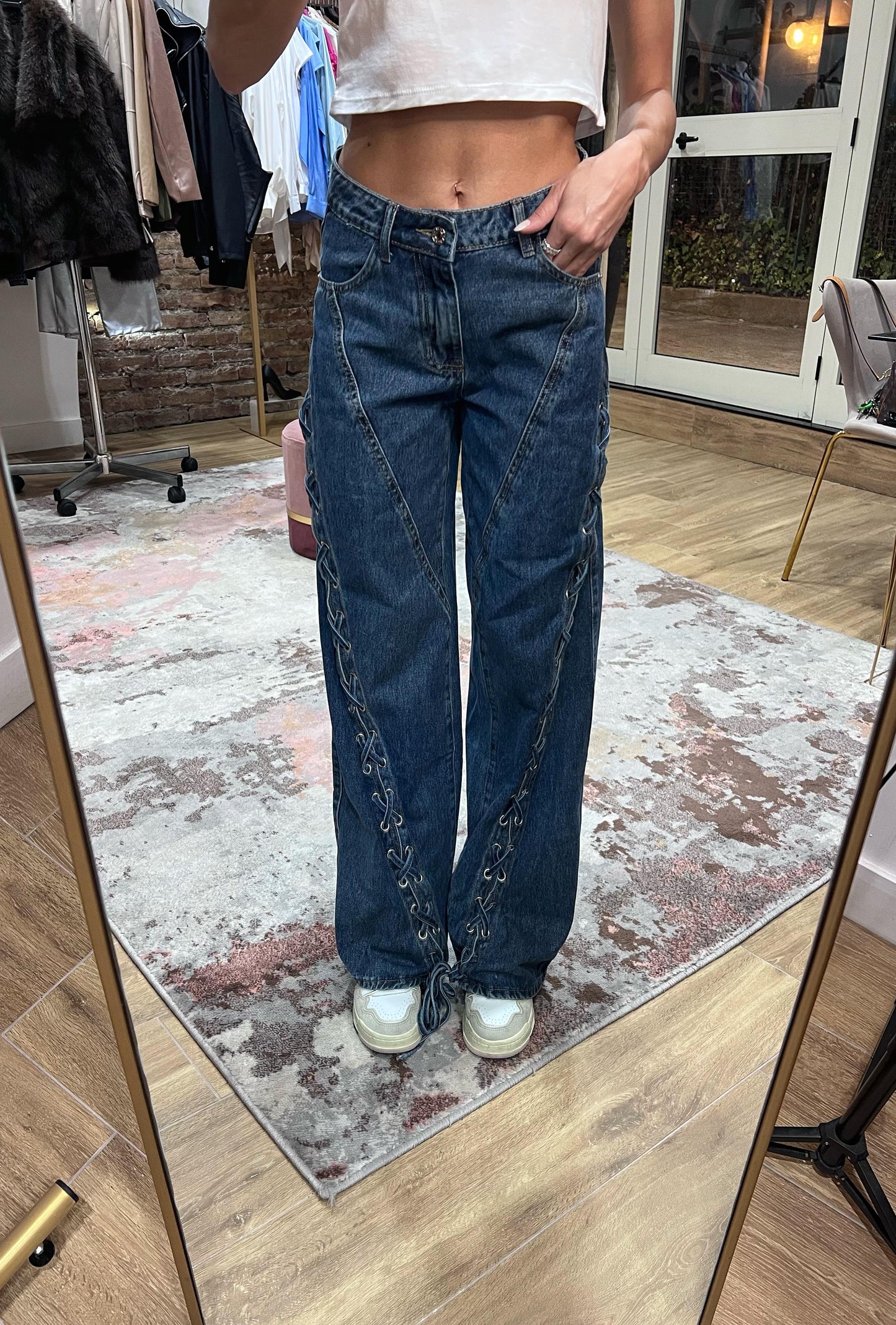 Jeans Baggy blu medio