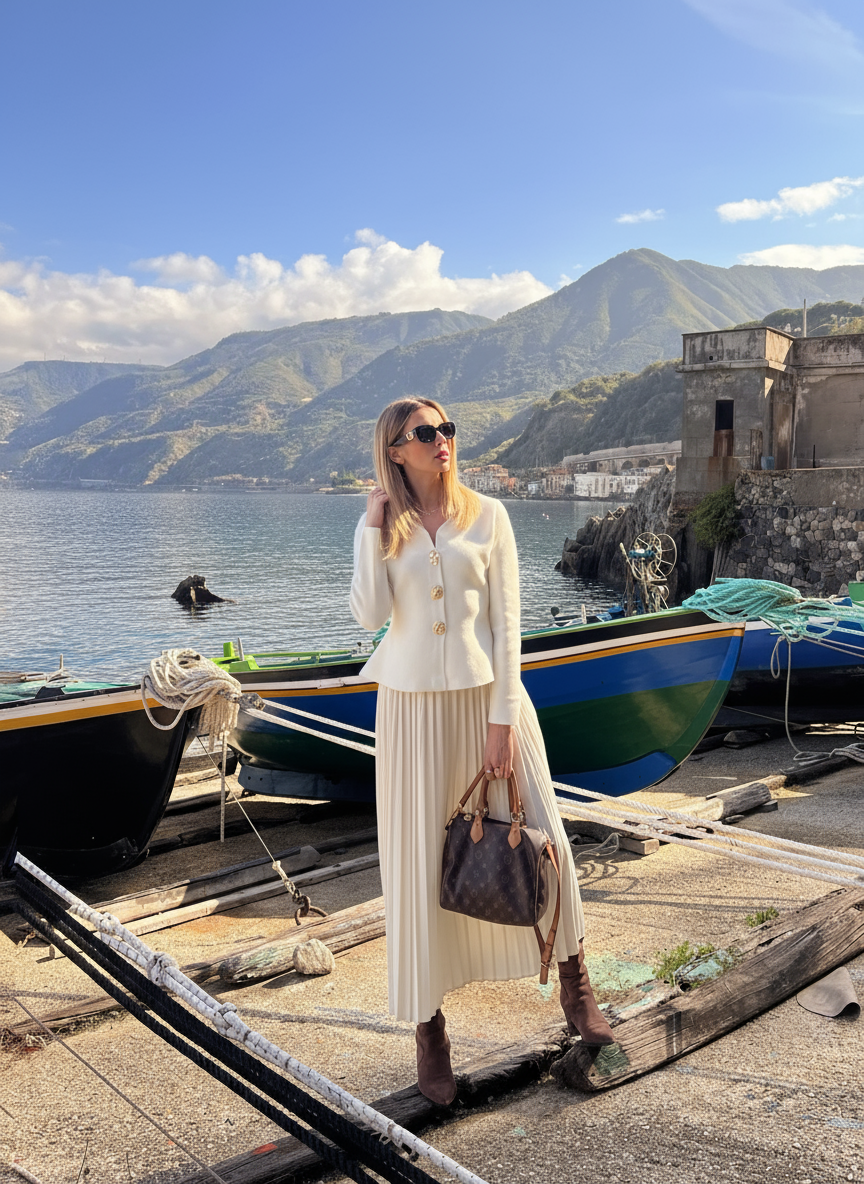 Completo Chianalea bianco/panna