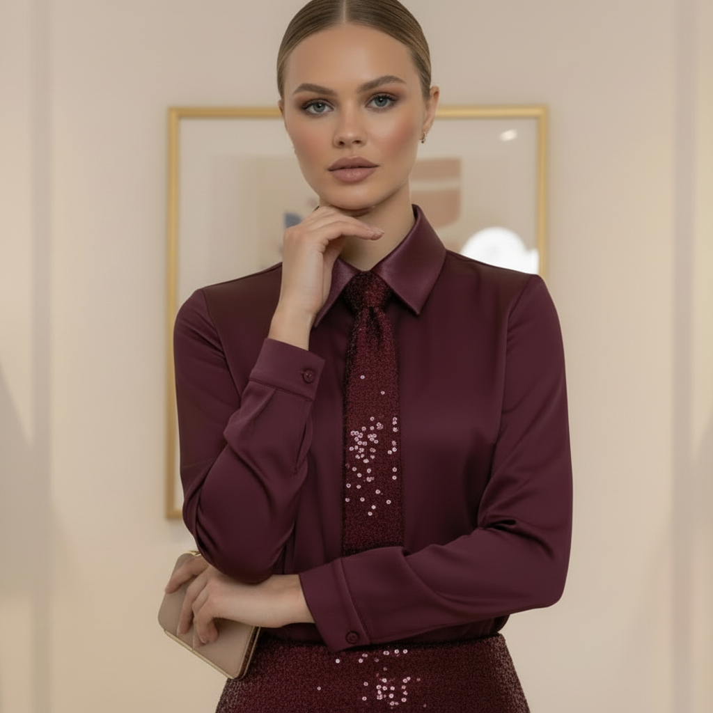 Camicia Elisabeth bordeaux