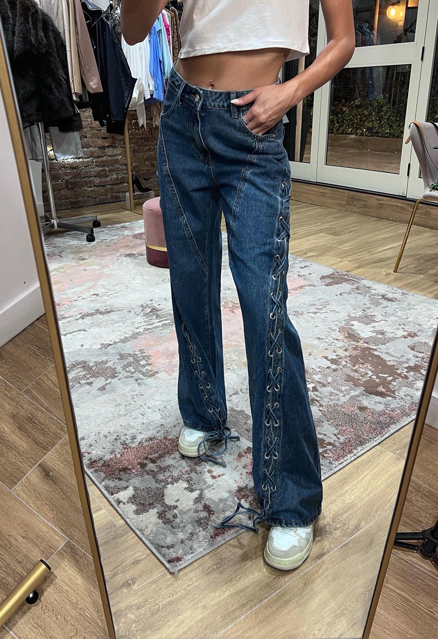 Jeans Baggy blu medio