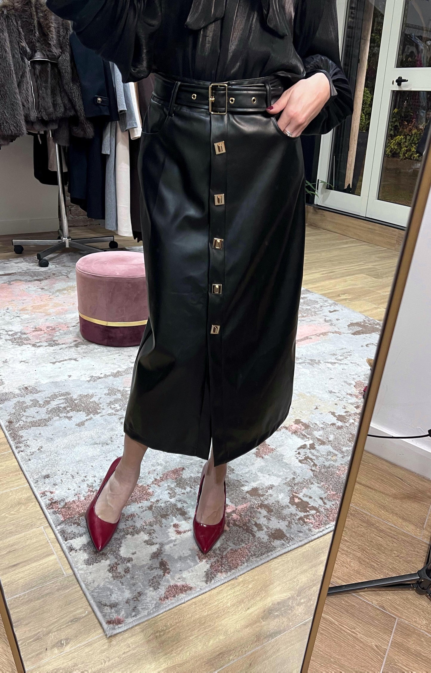 Gonna Longuette "Elegance" Nera