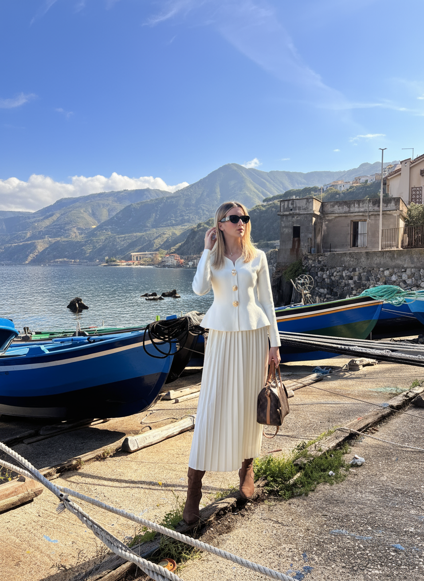 Completo Chianalea bianco/panna