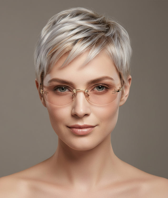 Occhiali da Sole Rimless Gold & Rose