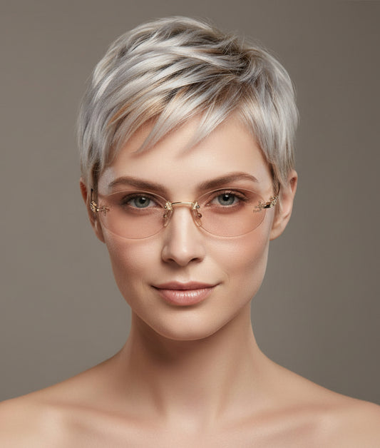Occhiali da Sole Rimless Gold & Rose