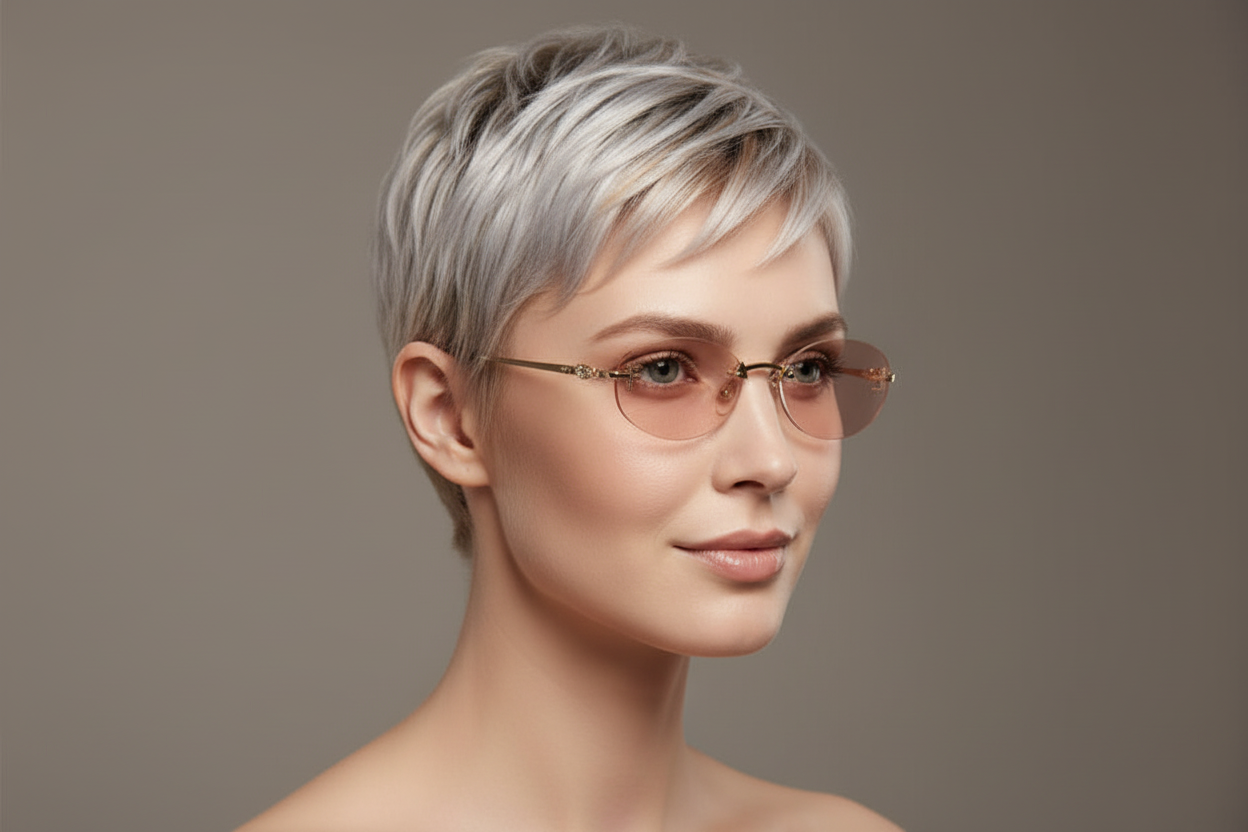 Occhiali da Sole Rimless Gold & Rose