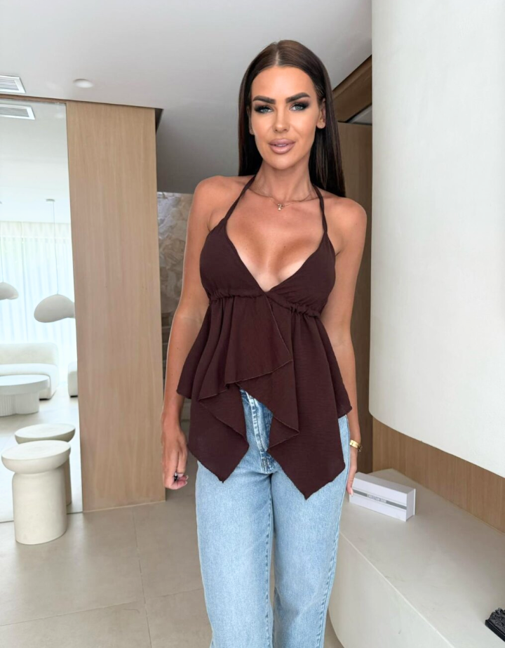 Top Alice marrone